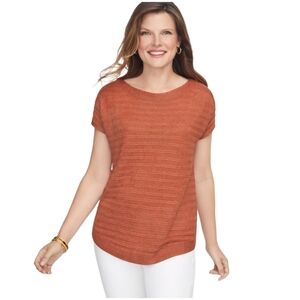 Talbots 100% Linen Chunky Knit Sweater Womens XL Cap Sleeve Spring Layer